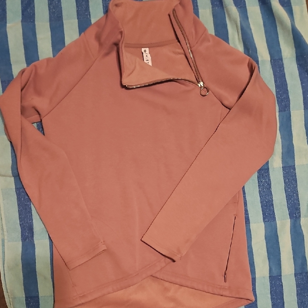 Mauve Quarter-Zip Pullover